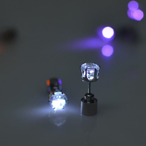 Stainless Steel LED Studs Earrings - FREE SHIPPING - Parenting Survival Gear