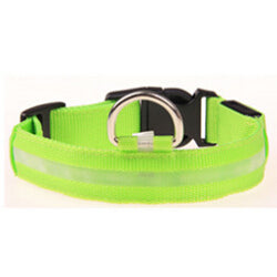 Nylon LED Night Safety Light Dog Collar - FREE SHIPPING - Parenting Survival Gear